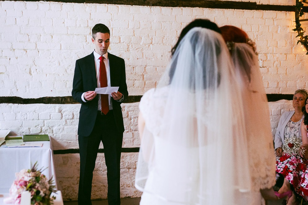 Usher reading poem to Brides at LGBTQ+ Wedding