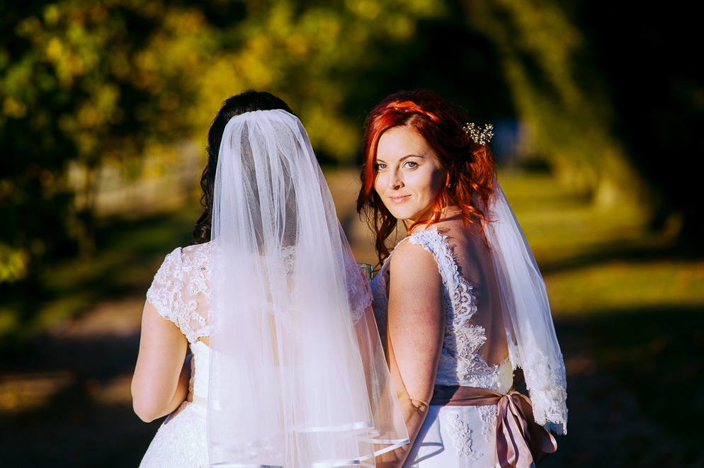 Portrait of bride at LGBTQ+ Wedding