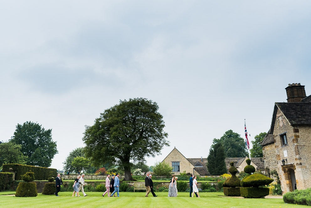Guests walking to Ceremony Room at Sulgrave Manor