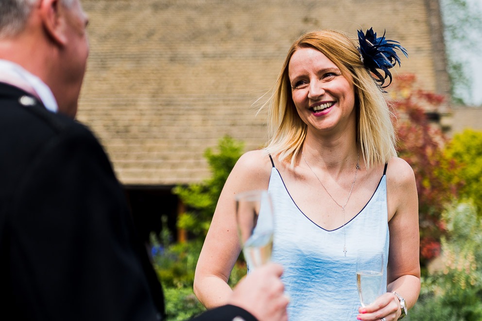 Smiling Wedding Guest at Sulgrave Manor