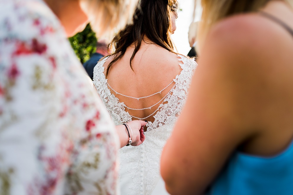 Back of Brides Dress at Sulgrave Manor